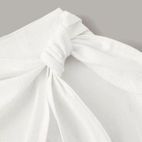 SHEIN White Wrap Skirt Size Medium - Picture 3 of 8
